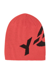 Y-3 - Berretto a Coste con Grafica Oversize - Rosso - LIDIASHOPPING® - Official Website
