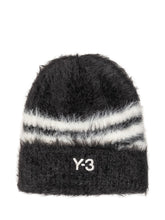 Y-3 - Long Pile Beanie with Embroidered Logo - Black - LIDIASHOPPING® - Official Website