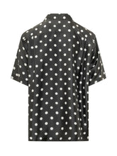 DOLCE & GABBANA - Camicia a Maniche Corte con Stampa Geometrica e Cintura - Nero - LIDIASHOPPING® - Official Website