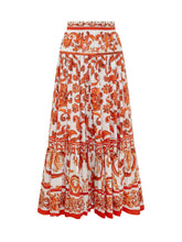 DOLCE & GABBANA - Mini Skirt with Ornamental Print - Red - LIDIASHOPPING® - Official Website