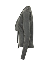 DOLCE & GABBANA - Maglia con Scollo a V e Fiocco - Grigio - LIDIASHOPPING® - Official Website