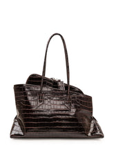 THE ATTICO - La Passeggiata Medium Bag with Crocodile Pattern - Brown | Lidia Shopping ® | Official Website