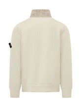 STONE ISLAND - Cardigan con Collo Alto - Bianco - LIDIASHOPPING® - Official Website
