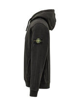 STONE ISLAND - Felpa con Cappuccio e Tasche - Nero - LIDIASHOPPING® - Official Website