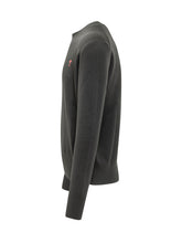 AMI ALEXANDRE MATTIUSSI - Crewneck Sweater with Embroidered Logo - Black - LIDIASHOPPING® - Official Website