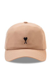 AMI ALEXANDRE MATTIUSSI - Cappellino da Baseball con Ricamo Logo - Beige - LIDIASHOPPING® - Official Website