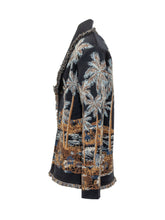 ALANUI - Diamond Head Cardigan with Tropical Motif - Blue - LIDIASHOPPING® - Official Website