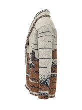 ALANUI - Cardigan Riding The Waves con Collo a Scialle - Marrone - LIDIASHOPPING® - Official Website