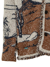 ALANUI - Cardigan Riding The Waves con Collo a Scialle - Marrone - LIDIASHOPPING® - Official Website