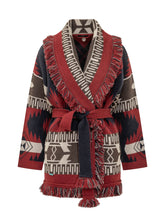 ALANUI - Icon Jacq Cardigan with Belt and Fringed Trims - Red - LIDIASHOPPING® - Official Website