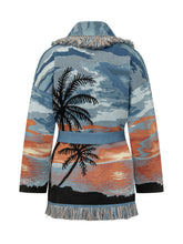 ALANUI - Cardigan Hawaiian Sunset con Motivo Tropicale - Blu - LIDIASHOPPING® - Official Website