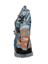 ALANUI - Cardigan Hawaiian Sunset con Motivo Tropicale - Blu - LIDIASHOPPING® - Official Website