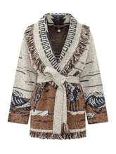 ALANUI - Riding The Waves Cardigan with Belt - Brown - LIDIASHOPPING® - Official Website