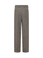 DOLCE & GABBANA - Checked Wide Leg Trousers - Brown - LIDIASHOPPING® - Official Website
