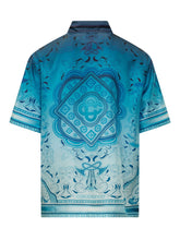 CASABLANCA - Camicia con Stampa Ornamentale - Blu | Lidia Shopping ® | Official Website