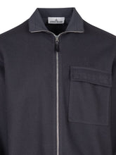 STONE ISLAND - Giacca con Collo Alto EeTasca Applicata - Blu - LIDIASHOPPING® - Official Website