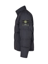STONE ISLAND - Giacca Imbottita con Collo Alto - Blu - LIDIASHOPPING® - Official Website