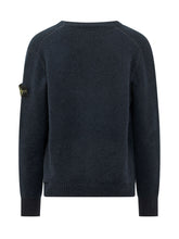STONE ISLAND - Cardigan con Scollo a V - Blu - LIDIASHOPPING® - Official Website