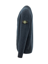 STONE ISLAND - Cardigan con Scollo a V - Blu - LIDIASHOPPING® - Official Website