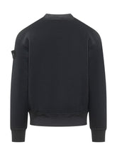 STONE ISLAND - Felpa Girocollo con Patch sulla Manica - Blu - LIDIASHOPPING® - Official Website
