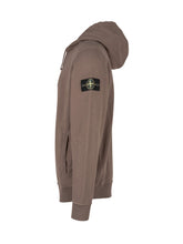 STONE ISLAND - Felpa con Cappuccio e Coulisse - Marrone - LIDIASHOPPING® - Official Website