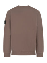 STONE ISLAND - Crewneck Sweatshirt with Sleeve Logo - Brown - LIDIASHOPPING® - Official Website