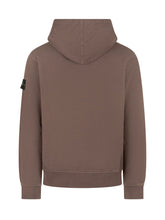 STONE ISLAND - Felpa con Cappuccio e Zip Frontale - Marrone - LIDIASHOPPING® - Official Website
