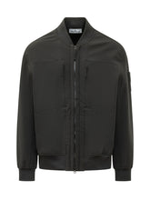 STONE ISLAND - Bomber con Doppie Tasche Frontali - Nero - LIDIASHOPPING® - Official Website