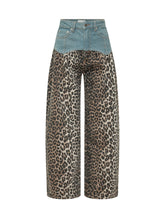 GANNI - Jeans Corset con Stampa Animalier - Multicolore - LIDIASHOPPING® - Official Website