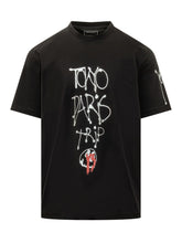 Y-3 - T-shirt con Stampa Lettering Verticale - Nero - LIDIASHOPPING® - Official Website