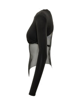 ELISABETTA FRANCHI - Body con Inserti Trasparenti - Nero - LIDIASHOPPING® - Official Website