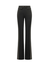 ELISABETTA FRANCHI - Pantaloni Flare con Dettaglio in Vita - Nero - LIDIASHOPPING® - Official Website
