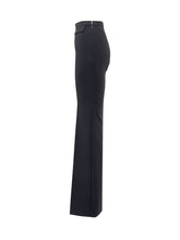 ELISABETTA FRANCHI - Flared Trousers with Waist Detail - Blue - LIDIASHOPPING® - Official Website