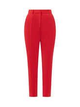 ELISABETTA FRANCHI - Pantaloni Dritti con Pieghe Stirate - Rosso - LIDIASHOPPING® - Official Website
