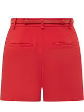 ELISABETTA FRANCHI - Shorts con Cintura e Dettaglio Lucchetto - Rosso - LIDIASHOPPING® - Official Website