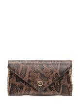 PINKO - Portafoglio Flat Purse Mini con Patta - Marrone - LIDIASHOPPING® - Official Website