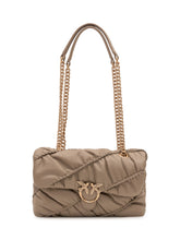 PINKO - Love Puff Bag with Chain Strap - Beige - LIDIASHOPPING® - Official Website