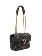 PINKO - Love Puff Bag with Double Chain - Black - LIDIASHOPPING® - Official Website