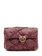 PINKO - Borsa Love Puff con Tracolla a Catena - Rosso - LIDIASHOPPING® - Official Website