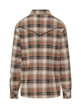 PAROSH - Camicia a Quadri con Borchie - Marrone - LIDIASHOPPING® - Official Website