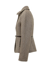PAROSH - Giacca a Quadri con Cintura - Beige - LIDIASHOPPING® - Official Website