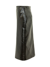 LANVIN - Gonna Dritta con Cuciture Geometriche - Nero - LIDIASHOPPING® - Official Website