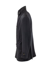 BRUNELLO CUCINELLI - Cappotto Doppiopetto con Collo Alto - Blu - LIDIASHOPPING® - Official Website