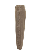 PINKO - Estelle Jeans with Side Studs - Beige - LIDIASHOPPING® - Official Website
