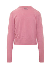 PINKO - Cardigan Tallin con Abbottonatura Asimmetrica - Rosa - LIDIASHOPPING® - Official Website