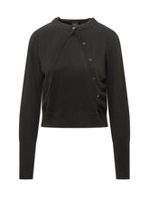 PINKO - Cardigan Tallin con Abbottonatura Asimmetrica - Nero - LIDIASHOPPING® - Official Website