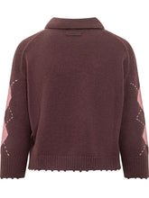 PINKO - Polo Cork con Motivo Argyle - Viola - LIDIASHOPPING® - Official Website