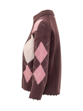 PINKO - Polo Cork con Motivo Argyle - Viola - LIDIASHOPPING® - Official Website
