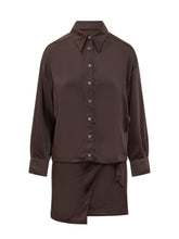PINKO - Abito Asfodelo con Colletto a Punta - Marrone - LIDIASHOPPING® - Official Website