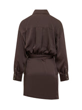 PINKO - Abito Asfodelo con Colletto a Punta - Marrone - LIDIASHOPPING® - Official Website